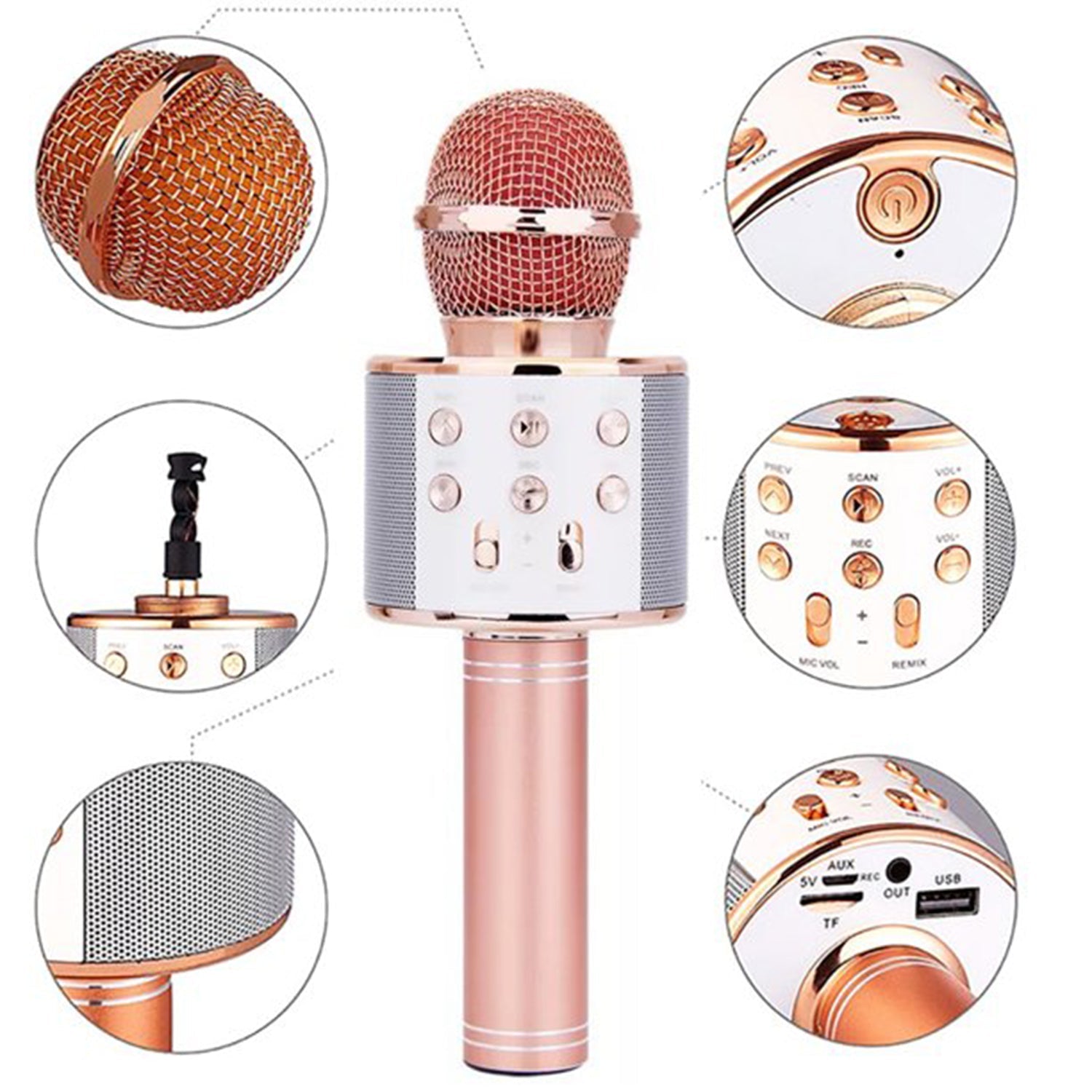 Bluetooth microphone with speaker for karaoke Bluetooth microphone with speaker for karaoke